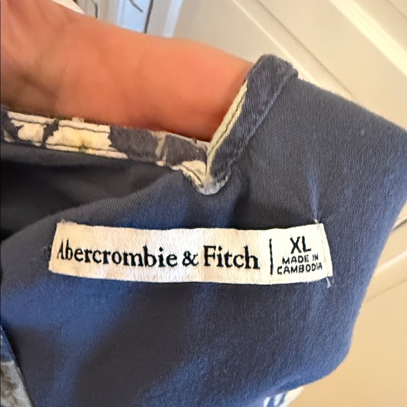 Abercrombie & Fitch Blue Mini Dress with Yellow Floral Print - Picture 4 of 4